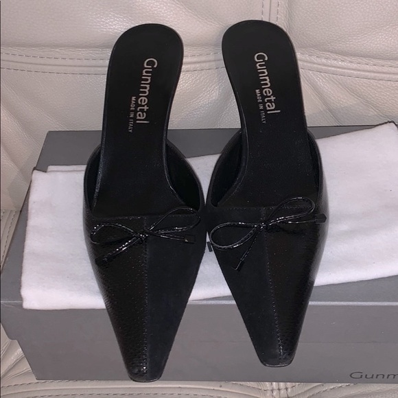 Gunmetal Shoes - SuMMER-VIBE | Elegant. Suede and Leather Mule Sz 7